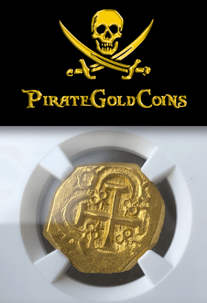 Colombia 2 Escudos 1701-15 "From 1715 Fleet Shipwreck" NGC 65 3