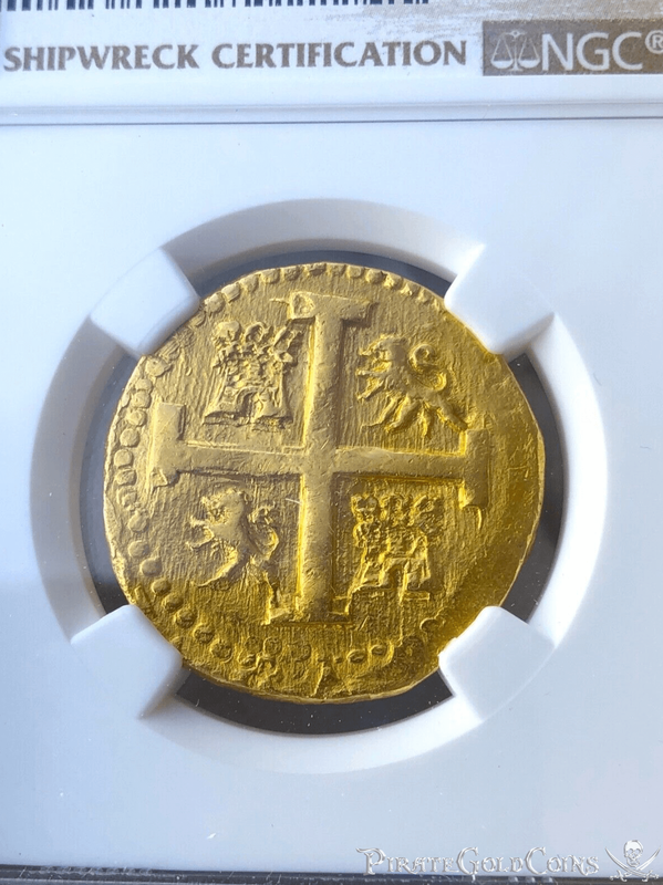 Peru 8 Escudos 1748 "La Luz Shipwreck" NGC 63 2