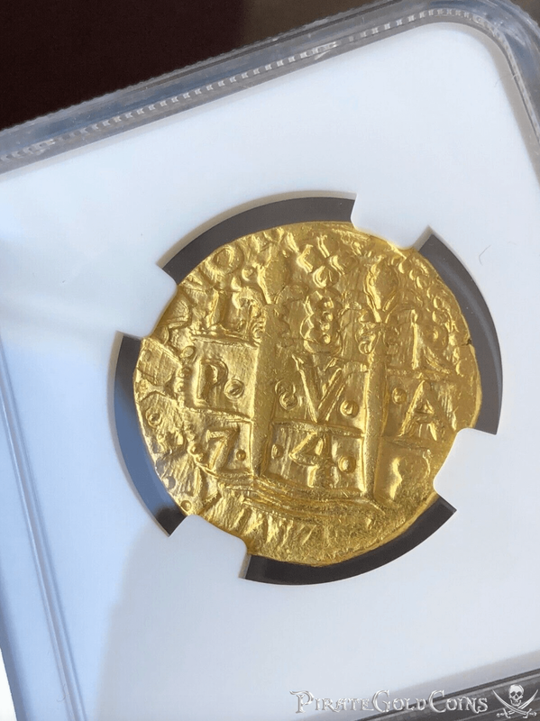 Peru 8 Escudos 1748 "La Luz Shipwreck" NGC 63 4