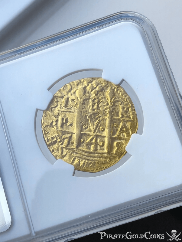 Peru 8 Escudos 1748 "La Luz Shipwreck" NGC 63 6
