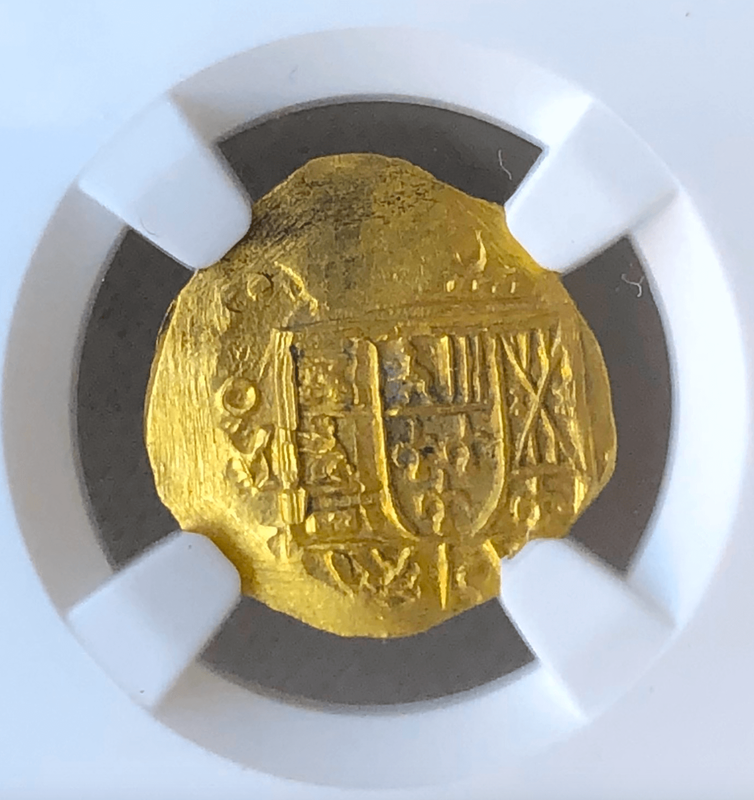 Mexico 1 Escudo 1714 "Fleet Shipwreck - Douglas Beach Find" NGC 61 7