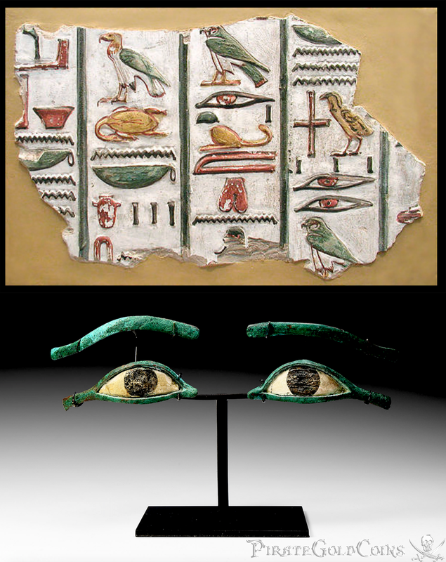 Authentic Egyptian Mummy Eyes from 332-30BC Ancient Artifact! 3
