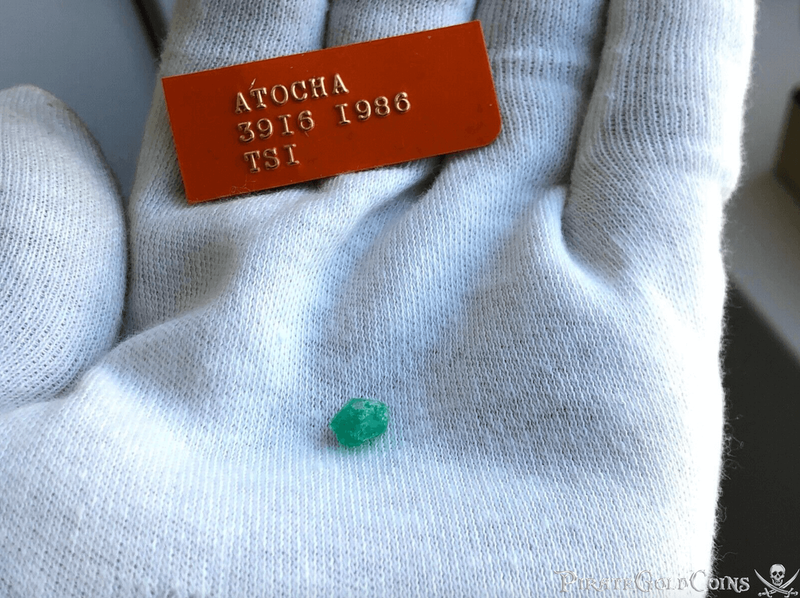 1.52 Carat Emerald from Atocha 1622 Shipwreck w/ Mel Fisher COA 2