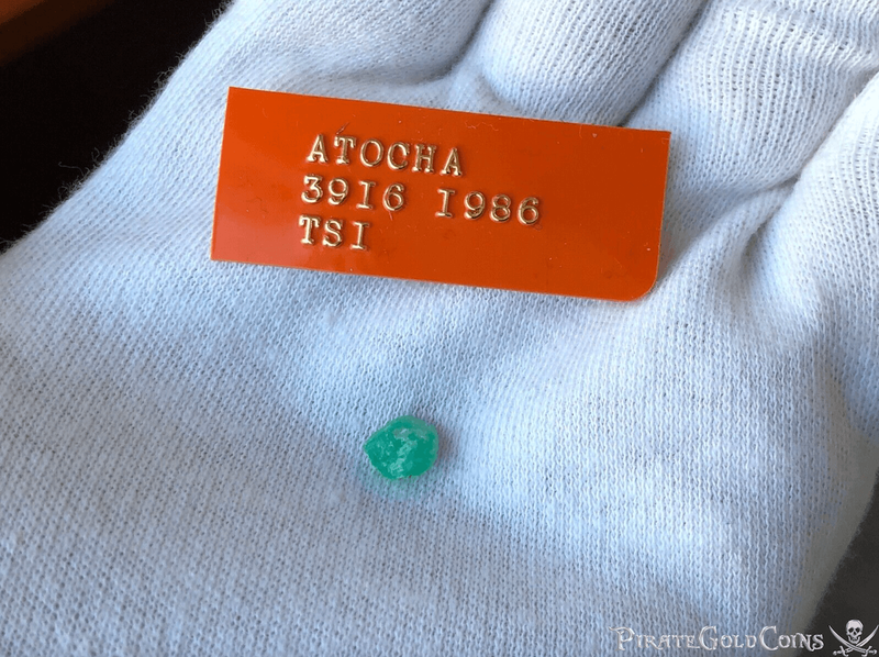 1.52 Carat Emerald from Atocha 1622 Shipwreck w/ Mel Fisher COA 3