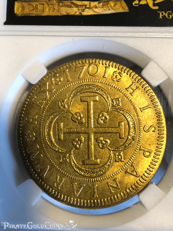 Spain 8 Escudos 1701 "Recreation Series" Gold Plated
