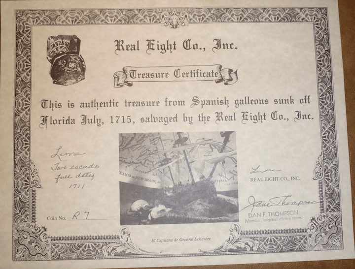 Peru 2 Escudos 1711 "From the 1715 Fleet Shipwreck" NGC 66 10