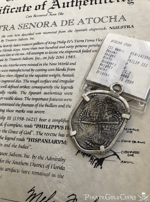 Bolivia 8 Reales "Atocha 1622 Shipwreck" Pendant with COA 8