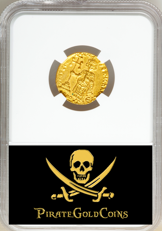 Byzantine Empire "Jesus Christ" 685-695AD Justinian II NGC AU 4x3 2