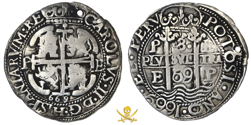 Bolivia 8 Reales 1669 "Royal - Triple Dated" NGC VF