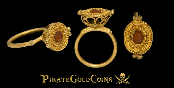 Byzantine Gold Ring with Cage Bezel 5-6th Century