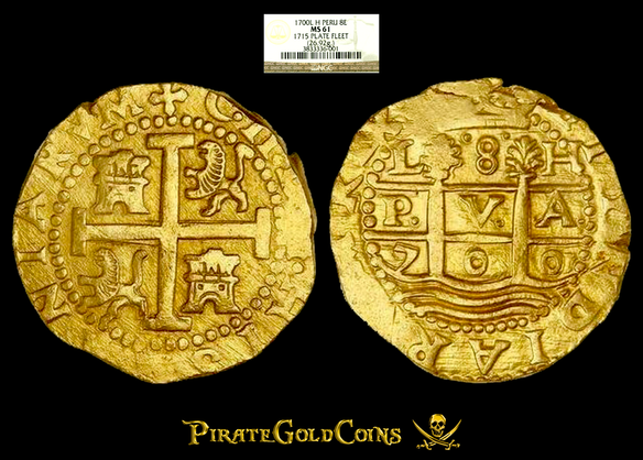 Peru 8 Escudos 1700 "1715 Fleet" NGC 61 Finest Known