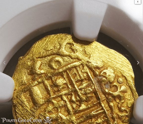 Mexico 1 Escudo 1713 Dated! "Finest Known- 1715 Fleet Shipwreck" NGC 64 7