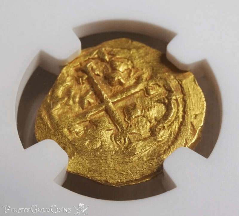 Mexico 1 Escudo 1713 Dated! "Finest Known- 1715 Fleet Shipwreck" NGC 64 9