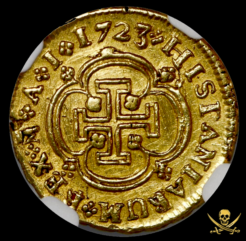 Spain 1 Escudo 1723 "Full Date" NGC UNC Dets 8