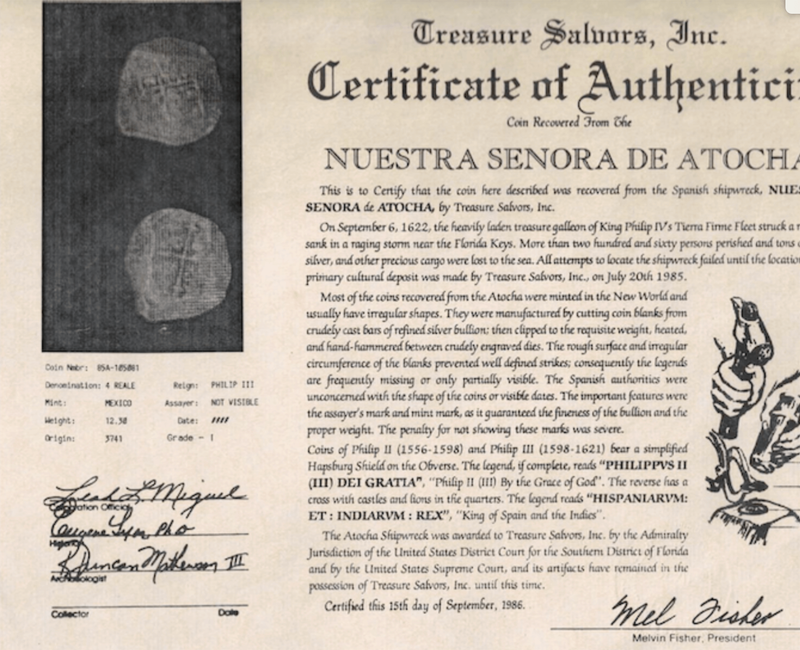 Mexico 4 Reales 1598-1621 "Atocha 1622 Shipwreck" Grade 1 3