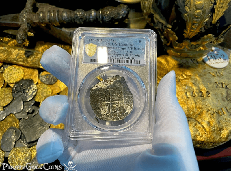 Mexico 4 Reales 1598-1621 "Atocha 1622 Shipwreck" Grade 1 8