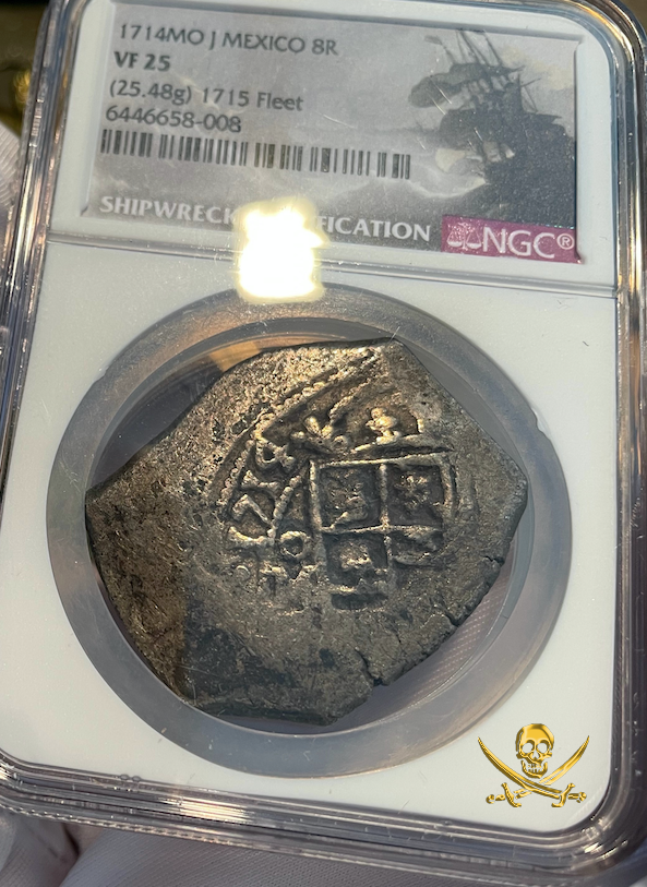 Mexico 8 Reales 1714 "Full Date!- 1715 Fleet Shipwreck" NGC 25