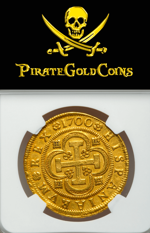 Spain 8 Escudos 1700 "Charles II" NGC 58 2