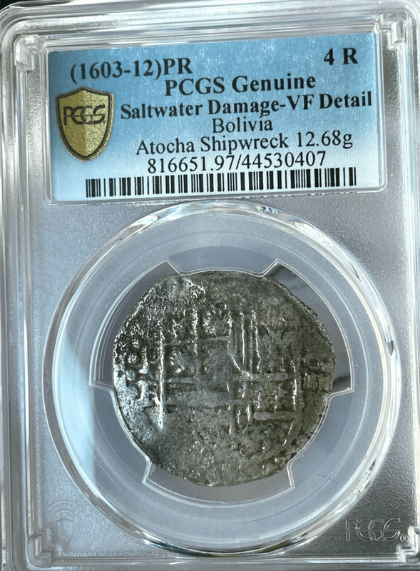 Bolivia 4 Reales 1603-12 "Atocha 1622 Shipwreck" PCGS VF 4