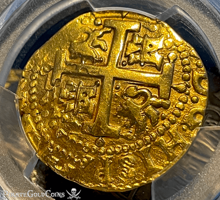 Peru 8 Escudos 1716 "Blood Tears- Mourning the Fleet Wreck" PCGS AU 19
