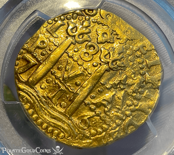 Peru 8 Escudos 1716 "Blood Tears- Mourning the Fleet Wreck" PCGS AU 20