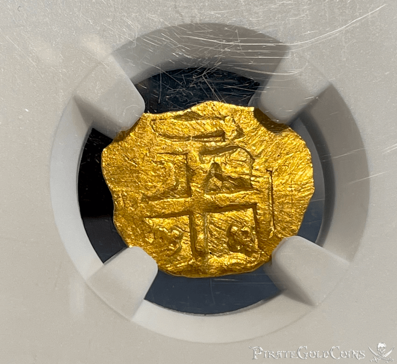 Mexico 1 Escudo 1702-5 "1715 Fleet Shipwreck- Box End Cross" NGC 10