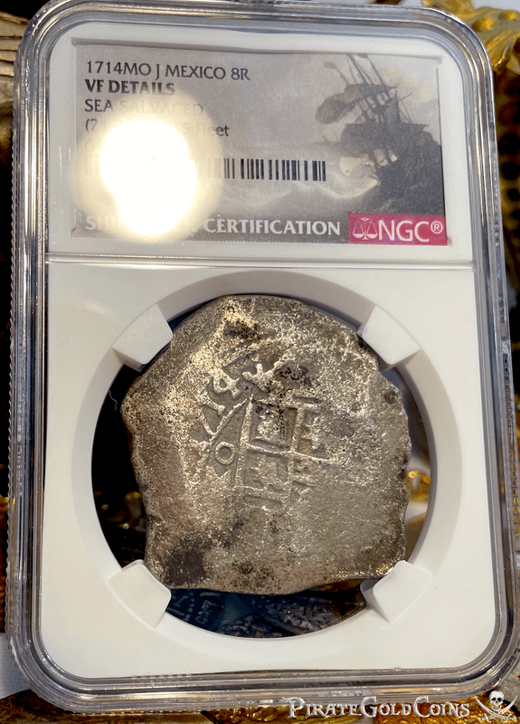 Mexico 8 Reales 1714 "Dated! 1715 Fleet Shipwreck" NGC VF 2