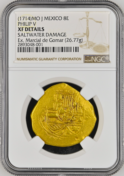 Mexico 8 Escudos 1714 (1712) "1715 Fleet Shipwreck" NGC XF 14