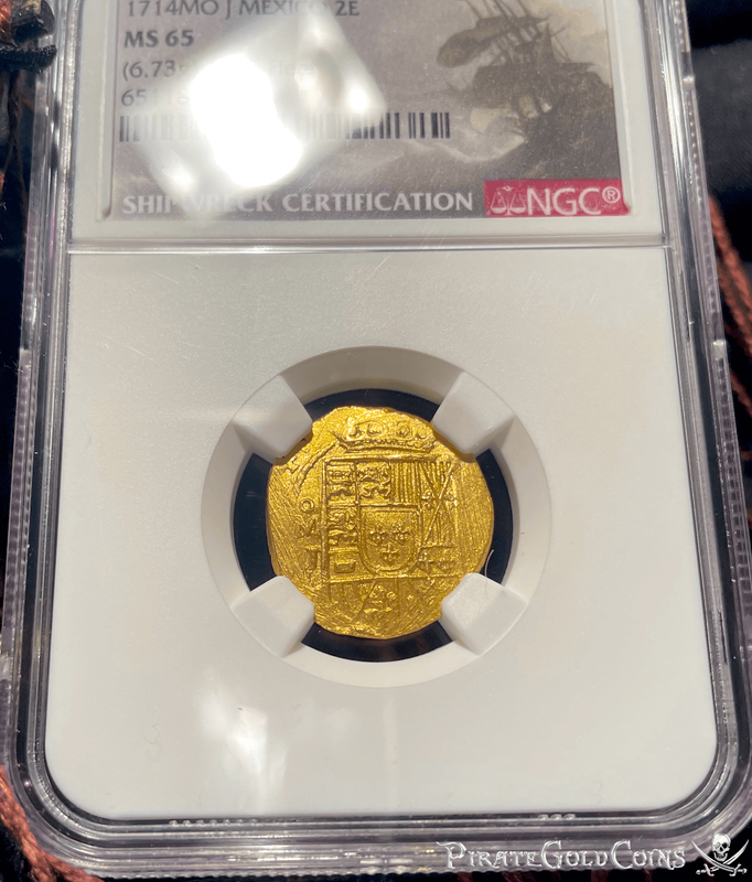 Mexico 2 Escudos 1714 "1715 Fleet Shipwreck" NGC 65 16