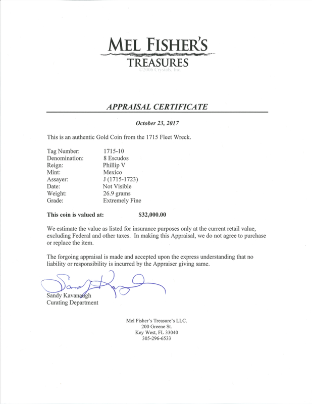 Mexico 8 Escudos 1702-10 "1715 Fleet Shipwreck" NGC UNC 5