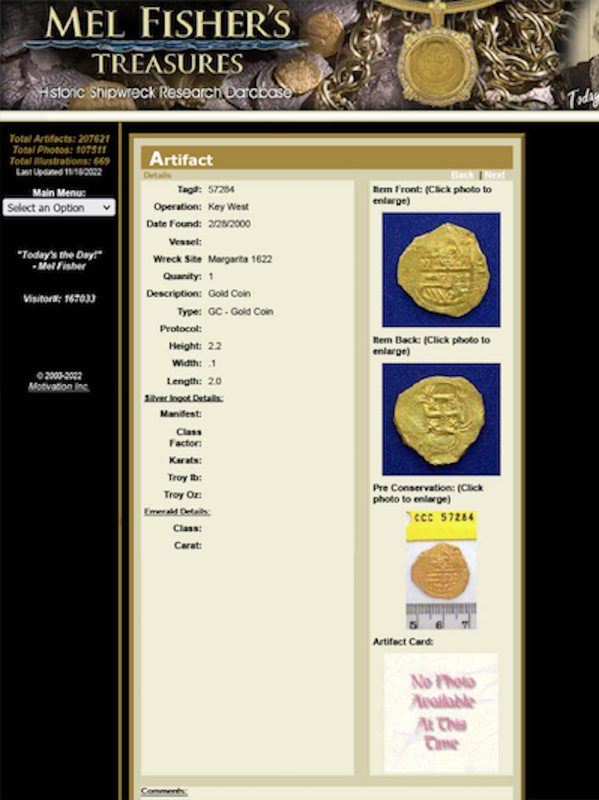 Spain 2 Escudos 1621-65 "Santa Margarita 1622 Shipwreck" NGC 64 6