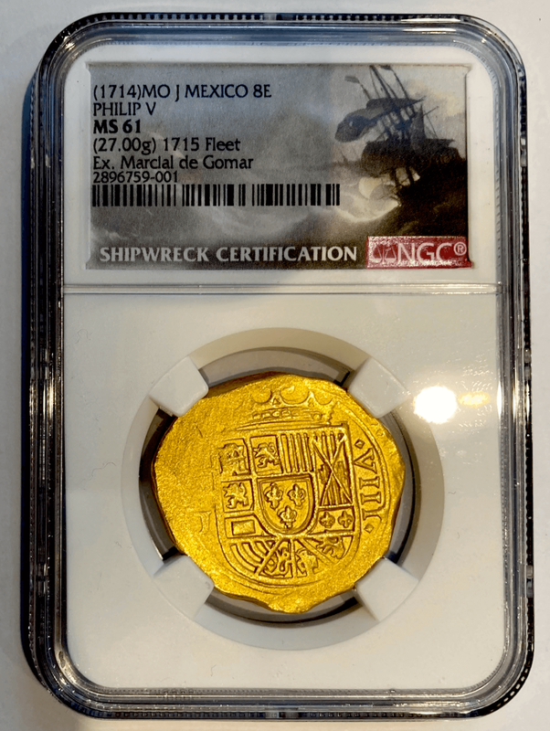 Mexico 8 Escudos 1714 "1715 Fleet Shipwreck" NGC 61