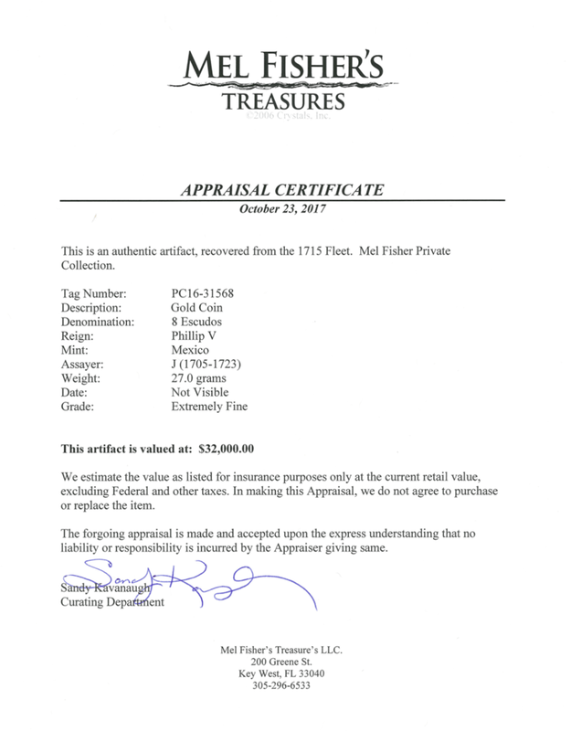 Mexico 8 Escudos 1714 "1715 Fleet Shipwreck" NGC 61 5