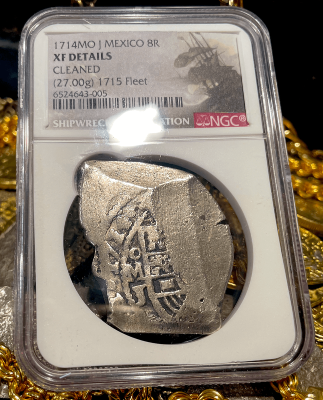 Mexico 8 Reales 1714 "1715 Fleet Shipwreck" NGC XF 11