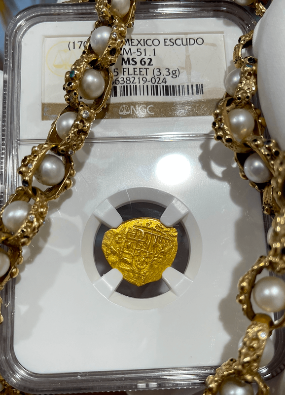 Mexico 1 Escudo 1707-1713 "1715 Plate Fleet Shipwreck" NGC 62 2