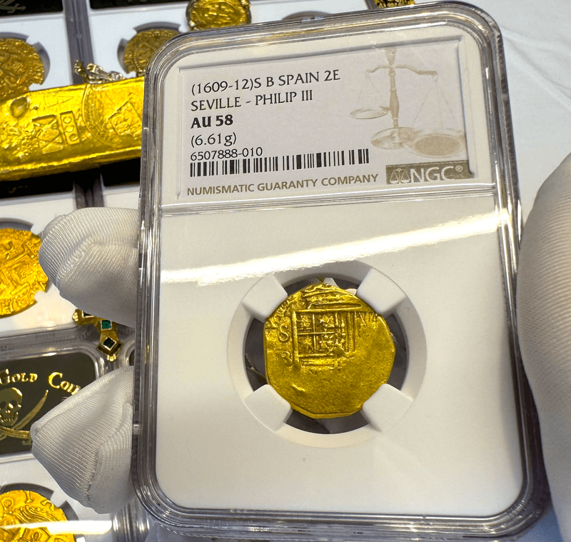 Spain 2 Escudos 1609-12 "Philip III" NGC 58 2