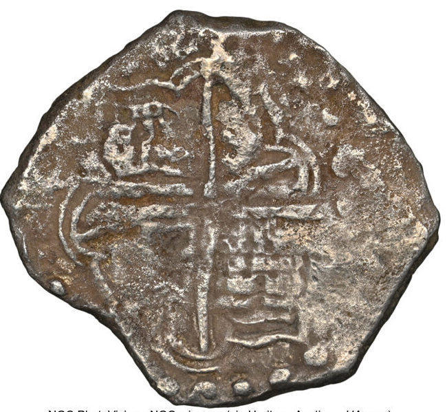 Bolivia 4 Reales 1598-1621 "Hand sig. 1976 - Atocha Shipwreck" NGC Genuine 5