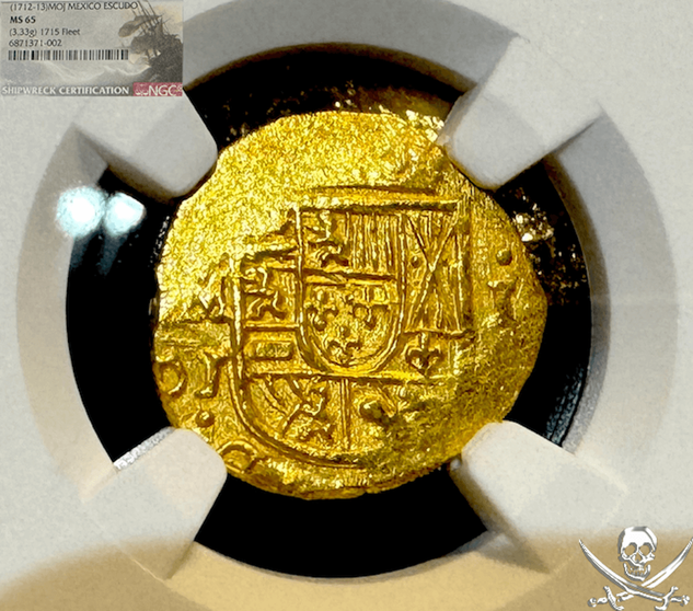 Mexico 1 Escudo 1712-13 "1715 Fleet Shipwreck" NGC 65