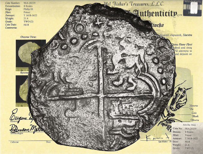 Bolivia 8 Reales 1618 "Atocha 1622 Shipwreck" PCGS VF