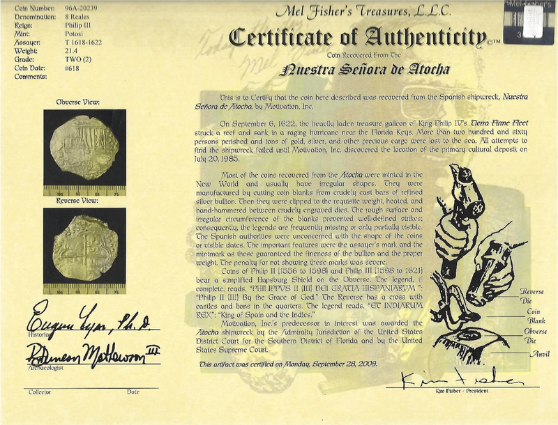 Bolivia 8 Reales 1618 "Atocha 1622 Shipwreck" PCGS VF 3
