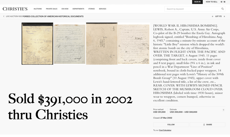 The Doc that Ended World War II: In-Flight Logbook from Enola Gay (Hiroshima) 4