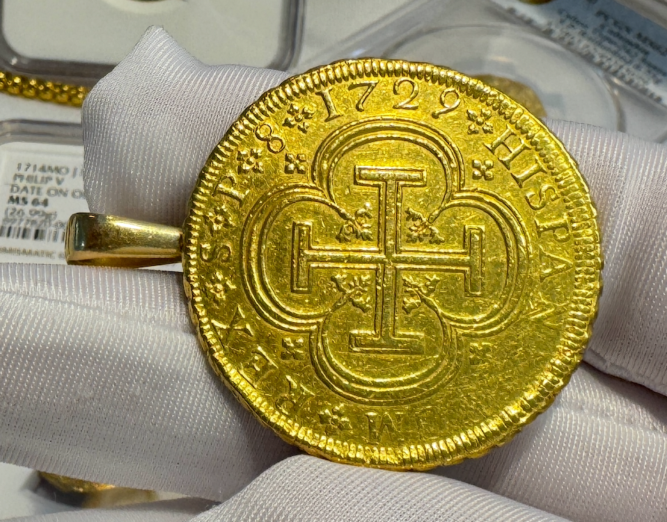 Spain 8 Escudos 1729 "Philip V" Pendant 2