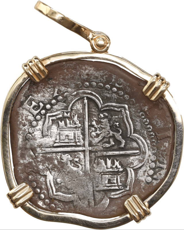 Peru 2 Reales 1598-1621 "Atocha 1622 Shipwreck" Pendant 3