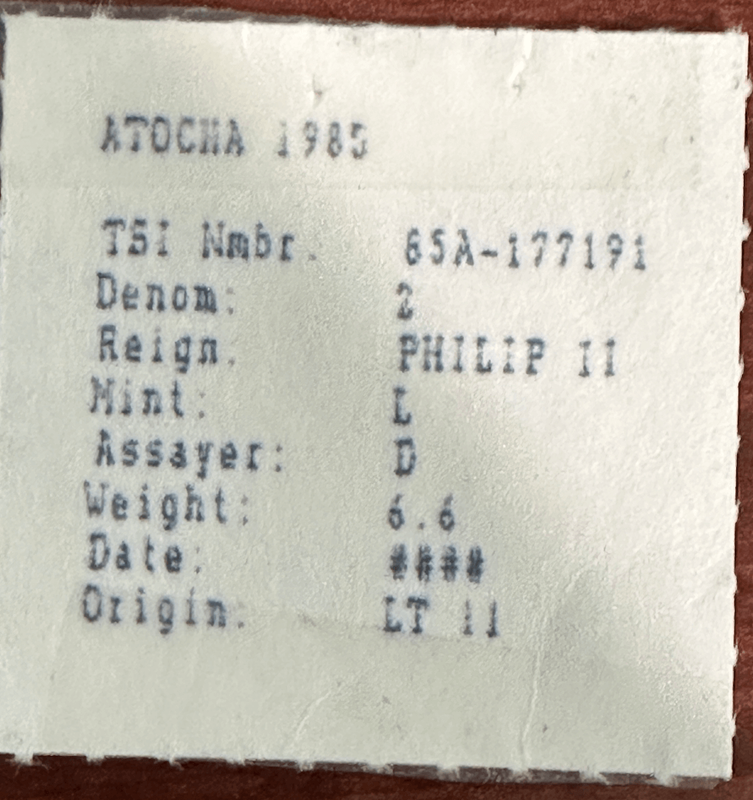 Peru 2 Reales 1598-1621 "Atocha 1622 Shipwreck" Pendant 6