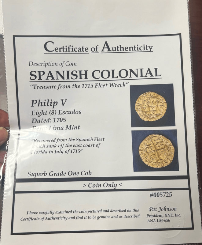 Peru 8 Escudos 1705 "2nd Finest Kn. 1715 Fleet Shipwreck" NGC 63 42