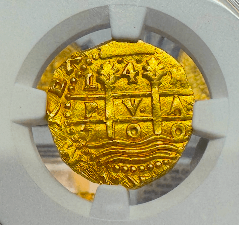Peru 4 Escudos 1700 "1715 Fleet Shipwreck" NGC 63+ 2