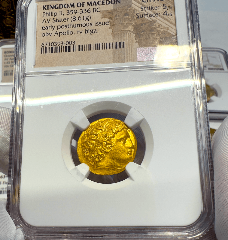 Kingdom of Macedon "Philip II" 359-336BC NGC CH AU 5x4 3