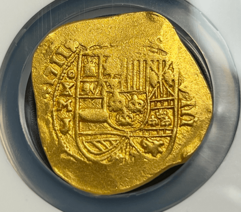 Mexico 8 Escudos 1711 "1715 Fleet Shipwreck" NGC AU 2