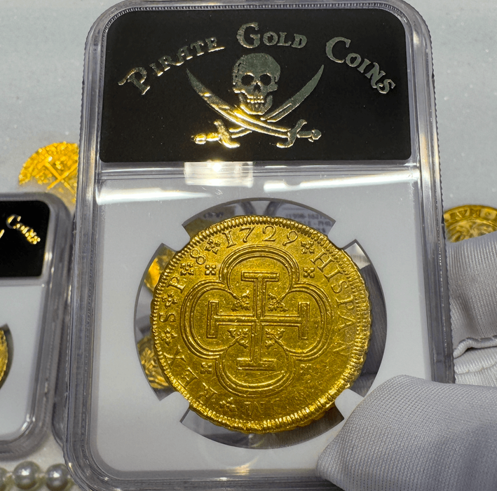 Spain 8 Escudos 1729 "Philip V" NGC AU