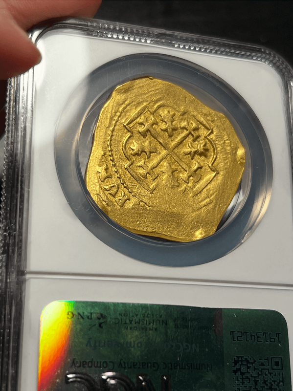 Mexico 8 Escudos 1711 "1715 Fleet Shipwreck" NGC AU 5